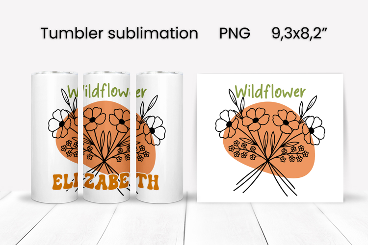 Boho flower tumbler | Add your name tumbler | Summer tumbler