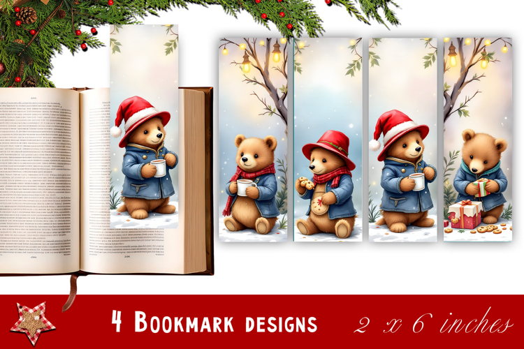 Winter Bookmarks PNG Printable | Christmas bookmarks