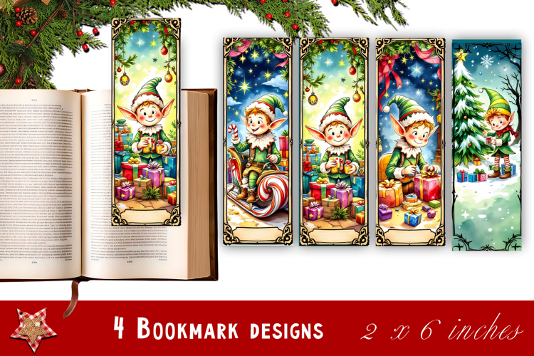 Winter Bookmarks PNG Printable | Christmas bookmarks