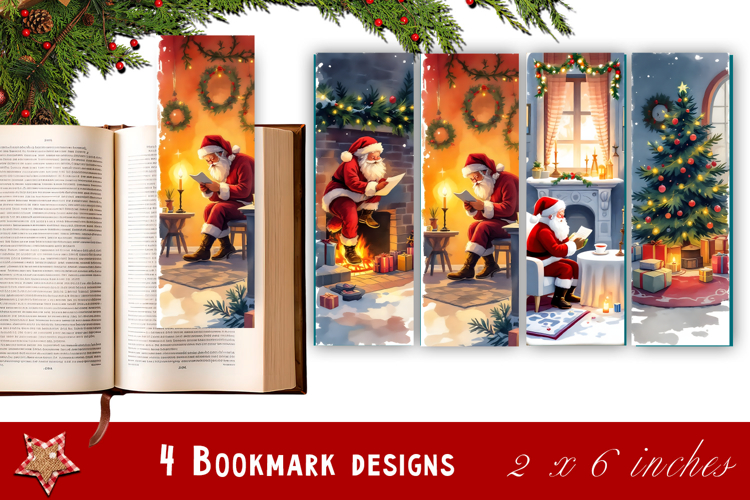 Winter Bookmarks PNG Printable | Christmas bookmarks