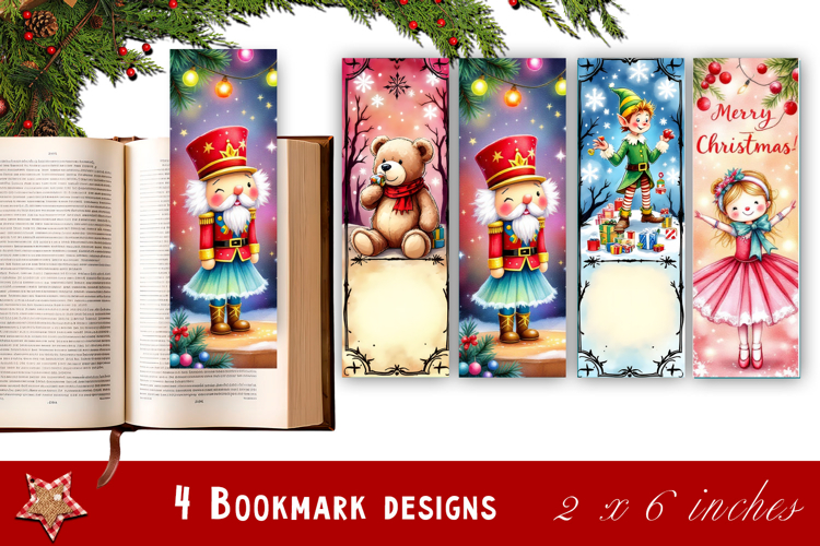 Printable Christmas Bookmark Image 2