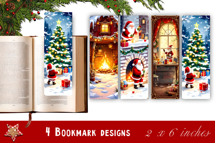 Winter Bookmarks PNG Printable | Christmas bookmarks