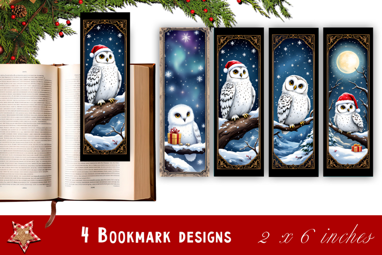 Winter Bookmarks PNG Printable | Christmas bookmarks