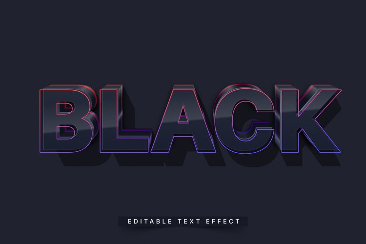 Editable Text Effect for Illustrator. Vector Graphic styles