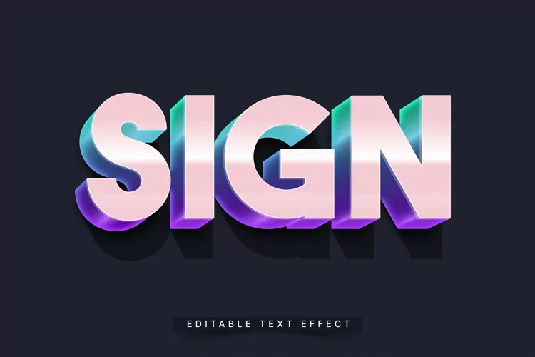 Editable Text Effect for Illustrator. Vector Graphic styles