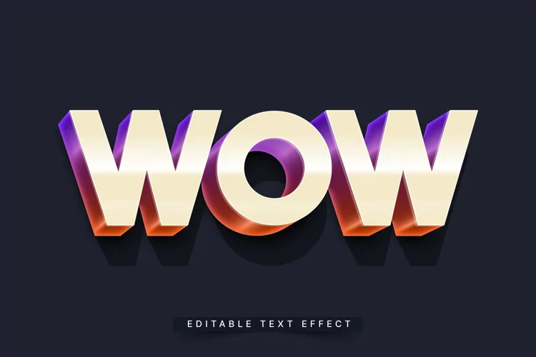 Editable Text Effect for Illustrator. Vector Graphic styles