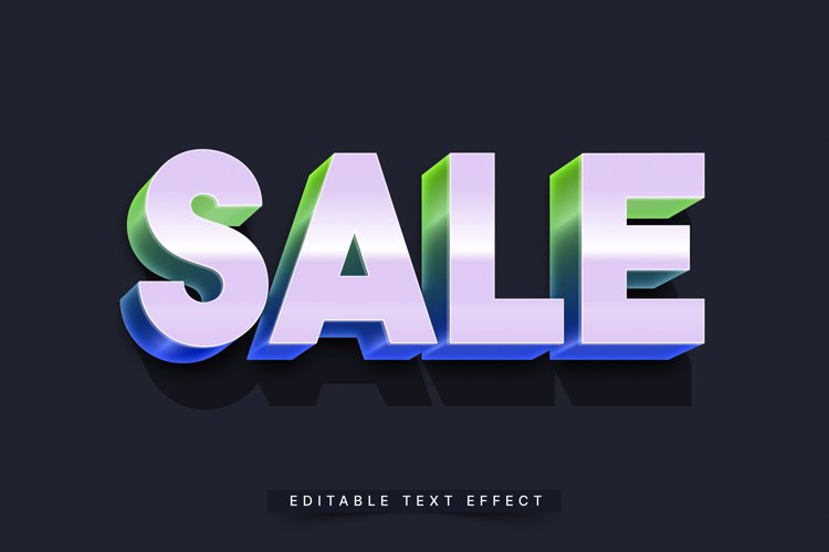 Editable Text Effect for Illustrator. Vector Graphic styles