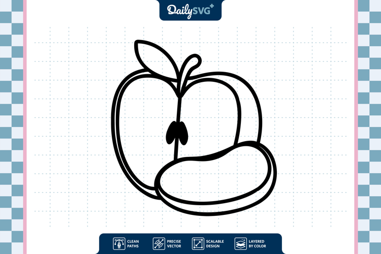 Apple Fruit SVG - Autumn Cut File