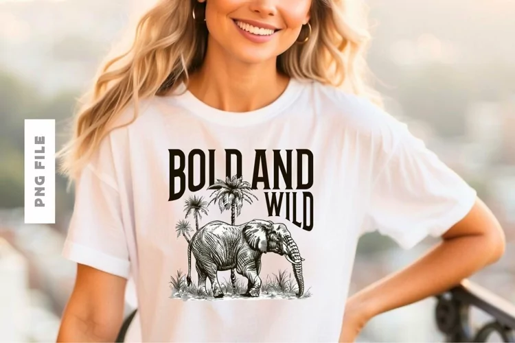 Bold and Wild T shirt Design