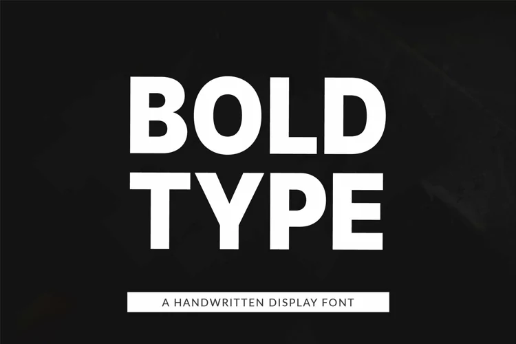 Bold Type - a handwritten display font
