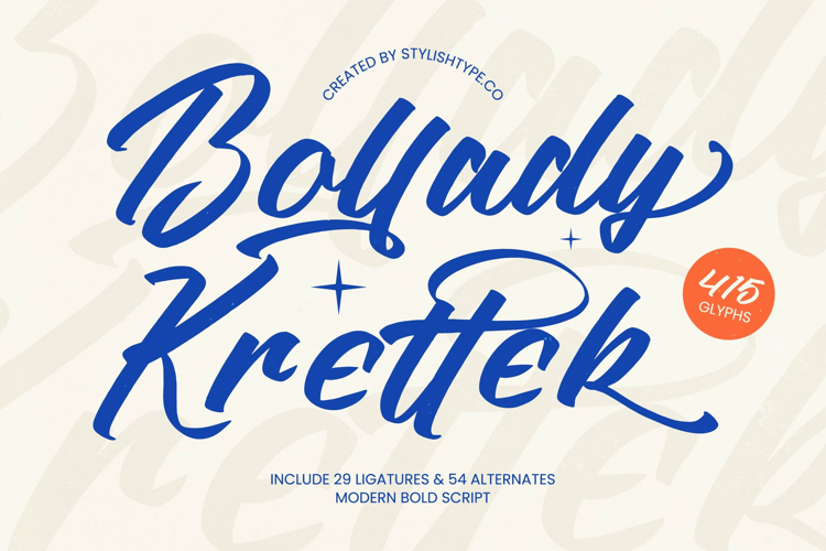 Bollady Krettek - Modern Bold Script