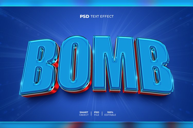 Bomb 3D editable text effect example image 1