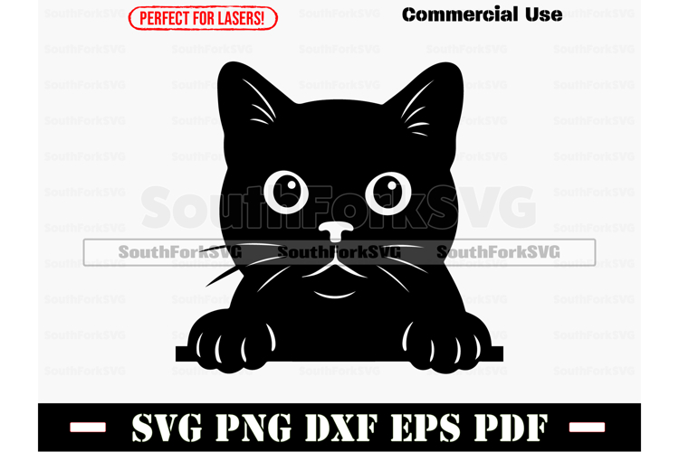 Cat Peeking Svg Image 8