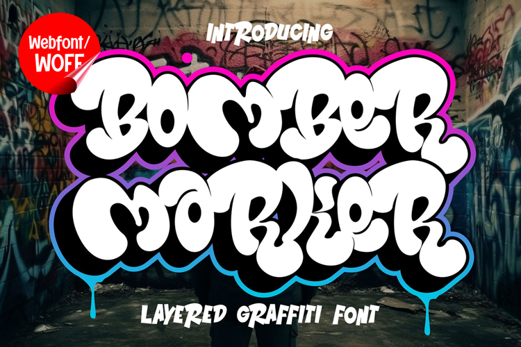 Bomber Marker | Wild Throw Up Graffiti Webfont