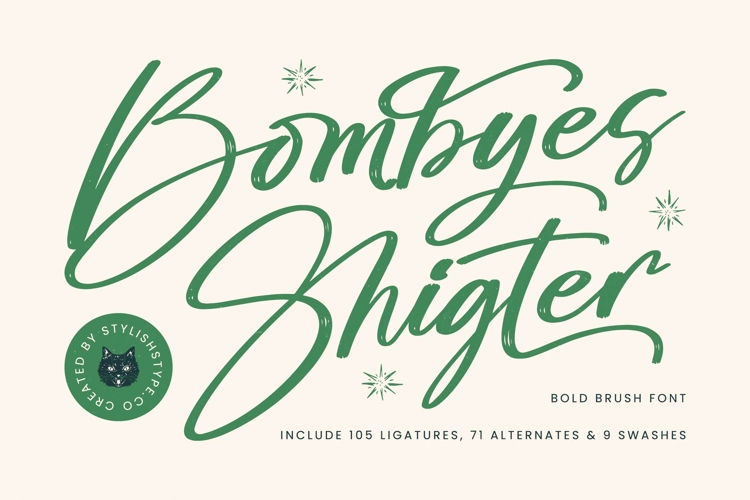 Bombyes Shigter - Bold Brush Font