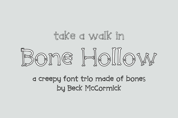 Bone Hollow Font