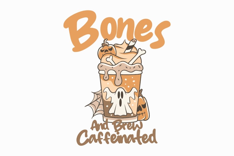 Bones and Brew Caffeinated Halloween T-shirt