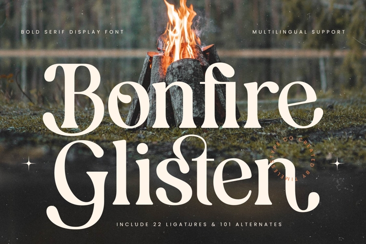 Bonfire Glisten - Bold Serif Display