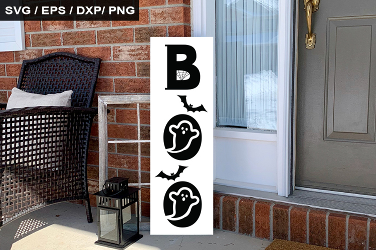 Boo SVG - Halloween Porch Sign Design