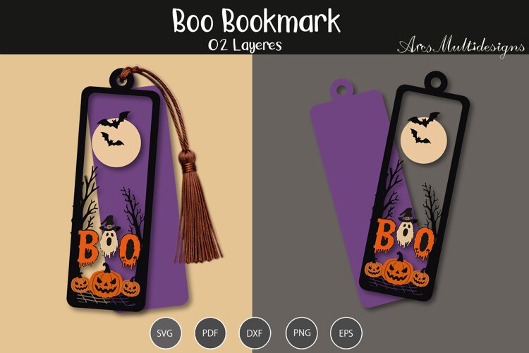 Boo bookmark SVG
