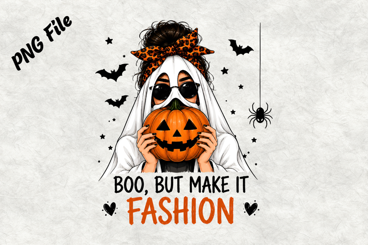 Boo But Make It Fashion Halloween PNG