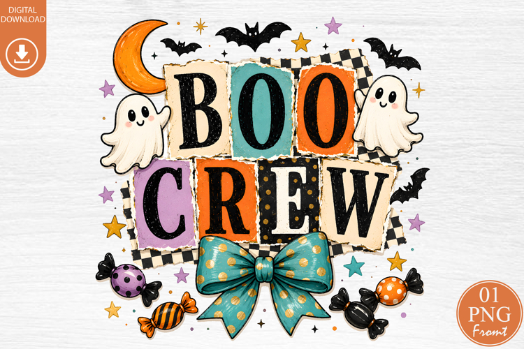Boo Crew Halloween Sublimation Design