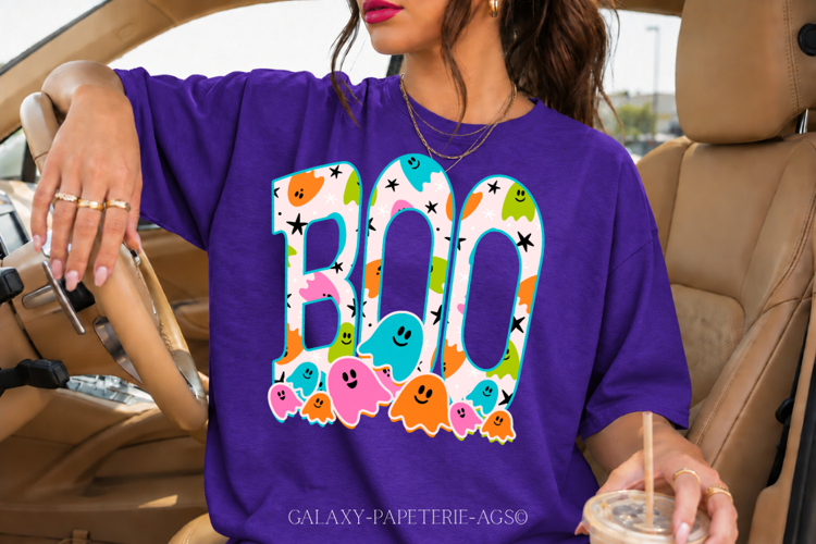 Boo PNG | Cute Ghost Halloween Shirt Design