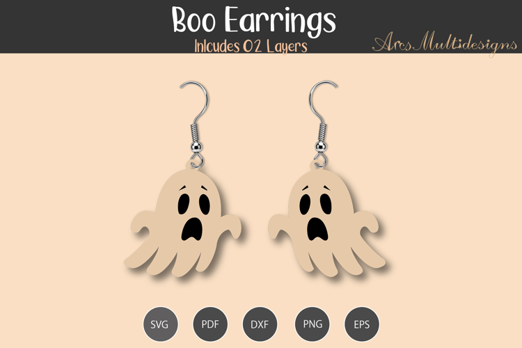 Boo Earrings SVG