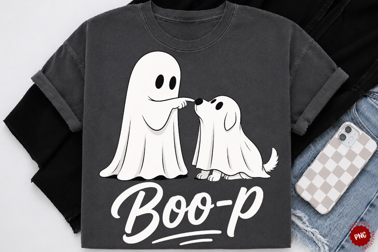 Boo Ghost Dog Halloween PNG, Funny Halloween PNG, Dog PNG