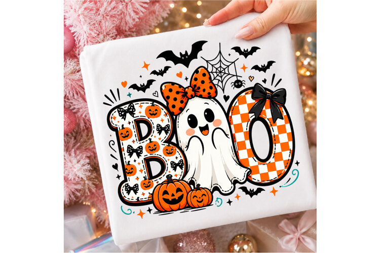 Boo Ghost PNG, Halloween PNG example image 1