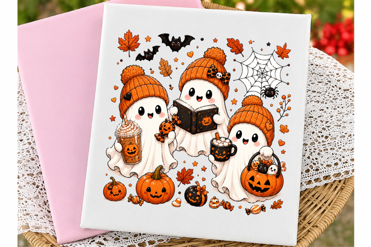 Boo Halloween Png, Ghost Coffee Png, Fall Png