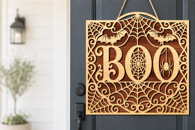 BOO Halloween SVG Laser Cut
