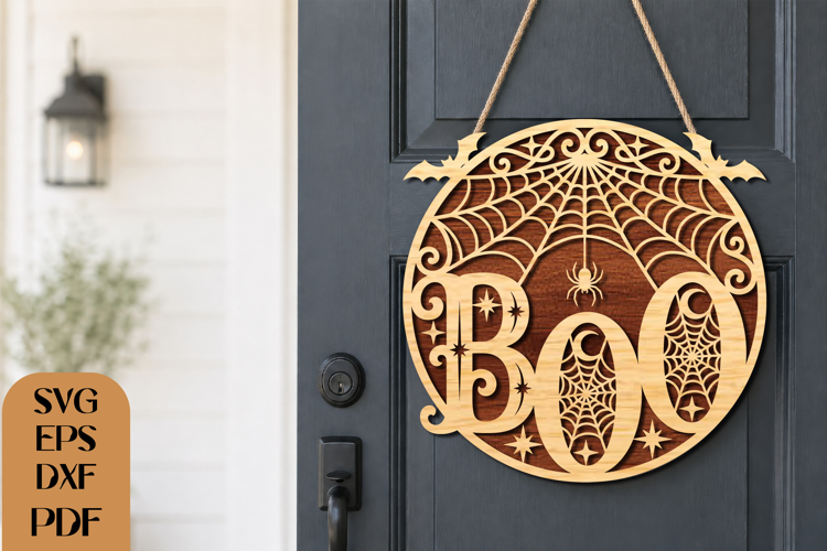 BOO Halloween SVG Laser Cut File