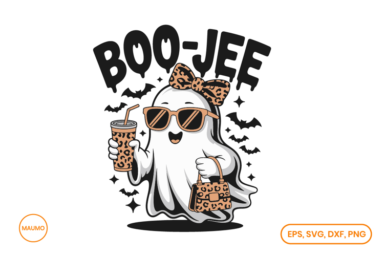 Funny halloween, leopard print clipart