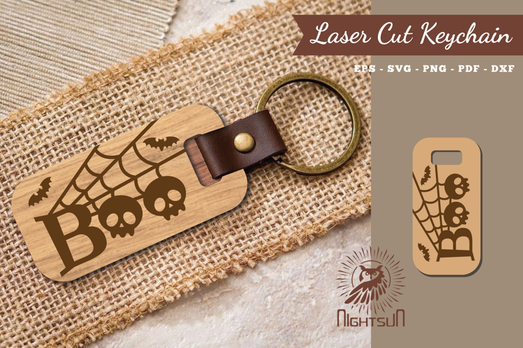 Boo Laser Cut Keychain