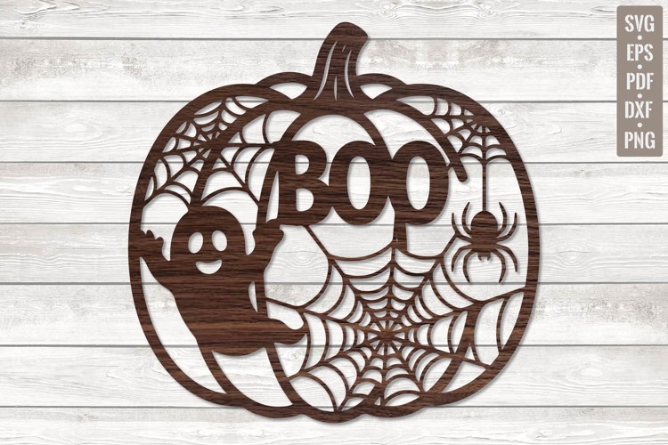 Boo Pumpkin Laser Cut SVG