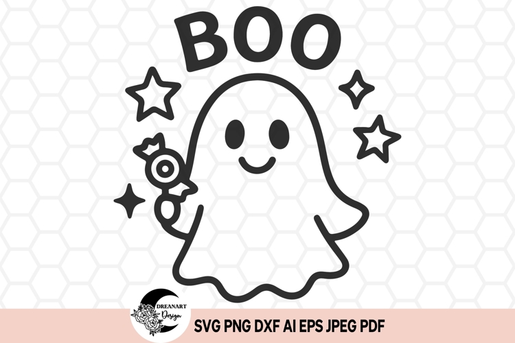 Boo SVG design | Halloween Ghost SVG & Clipart
