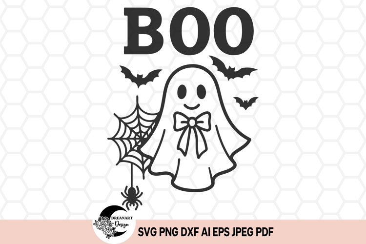 Boo SVG design | Halloween Ghost SVG & Clipart