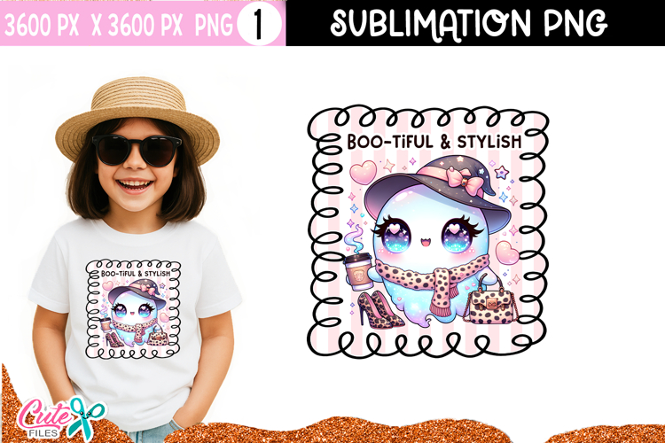 Boo-tiful and Stylish Ghosts | Cute Ghost Sublimation Design