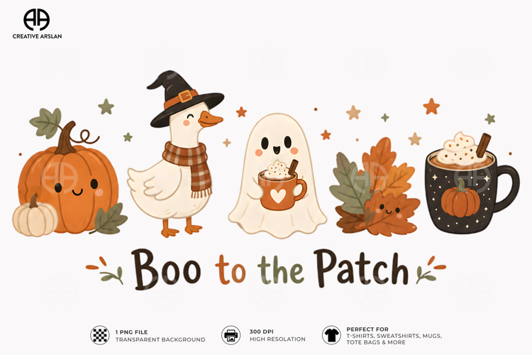 Boo to the Patch PNG Fall Pumpkin | Halloween T-Shirt Design