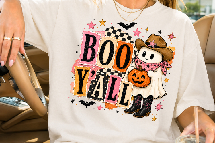 Boo Yall Halloween Sublimation Design