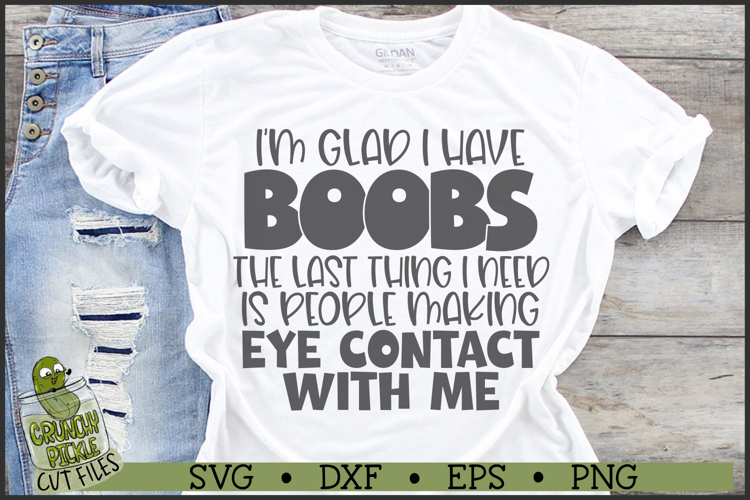 Boobs No Eye Contact SVG File