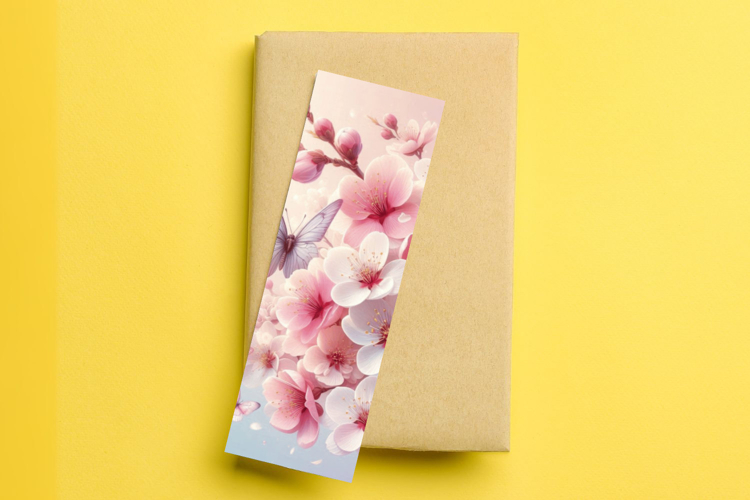 printable bookmark sublimation flowers