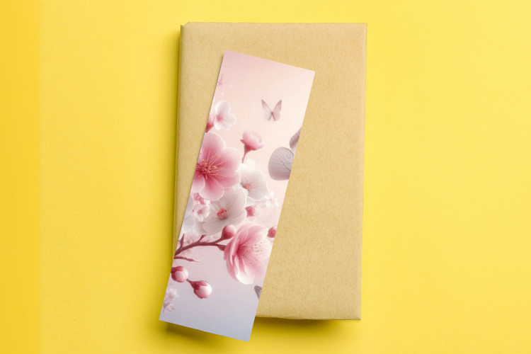 printable bookmark sublimation flowers