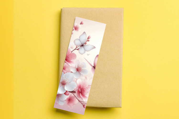 printable bookmark sublimation flowers