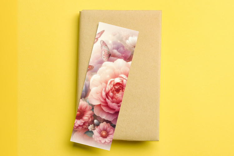 printable bookmark sublimation flowers