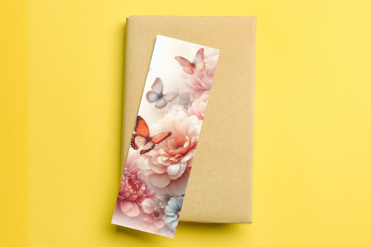 printable bookmark sublimation flowers