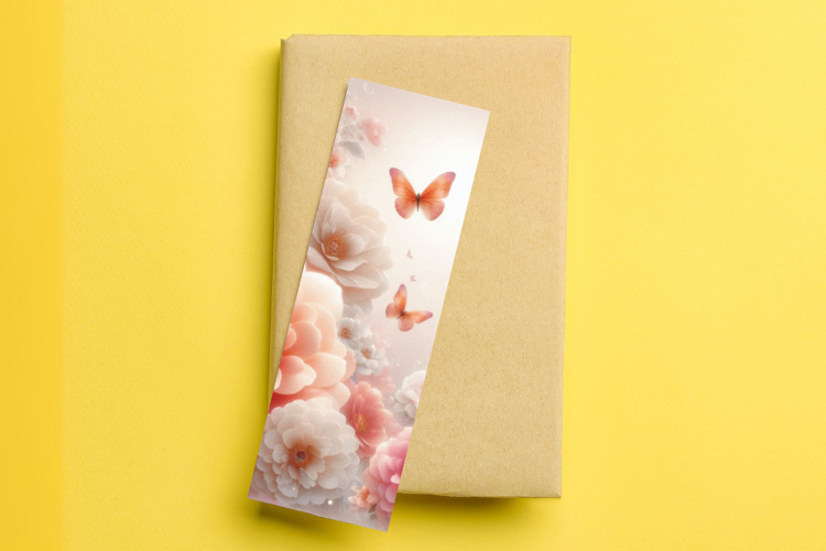 printable bookmark sublimation flowers