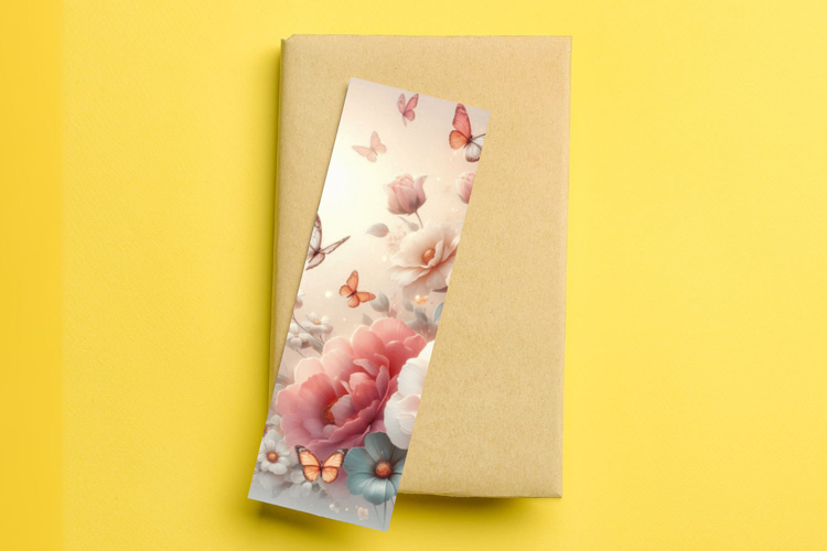 printable bookmark sublimation flowers