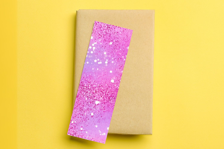 printable bookmark sublimation - pastel glitter